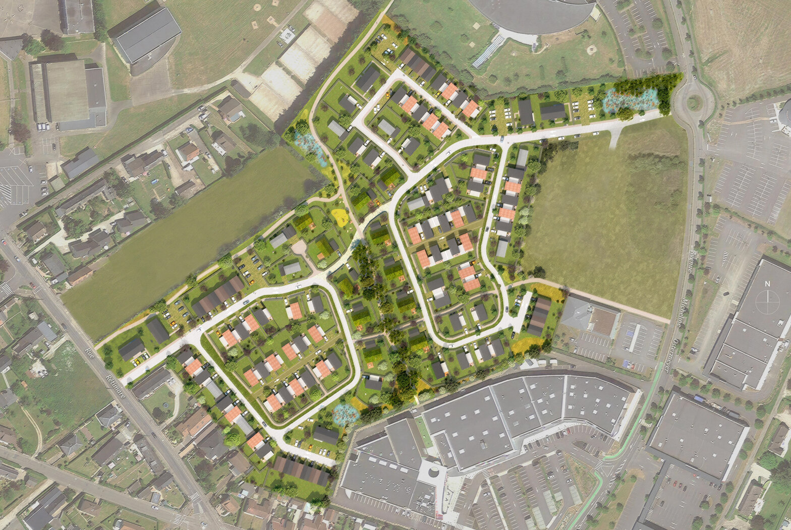 Plan de masse du programme La Plénitude — 120 logements sur 5 hectares à Yvetot
